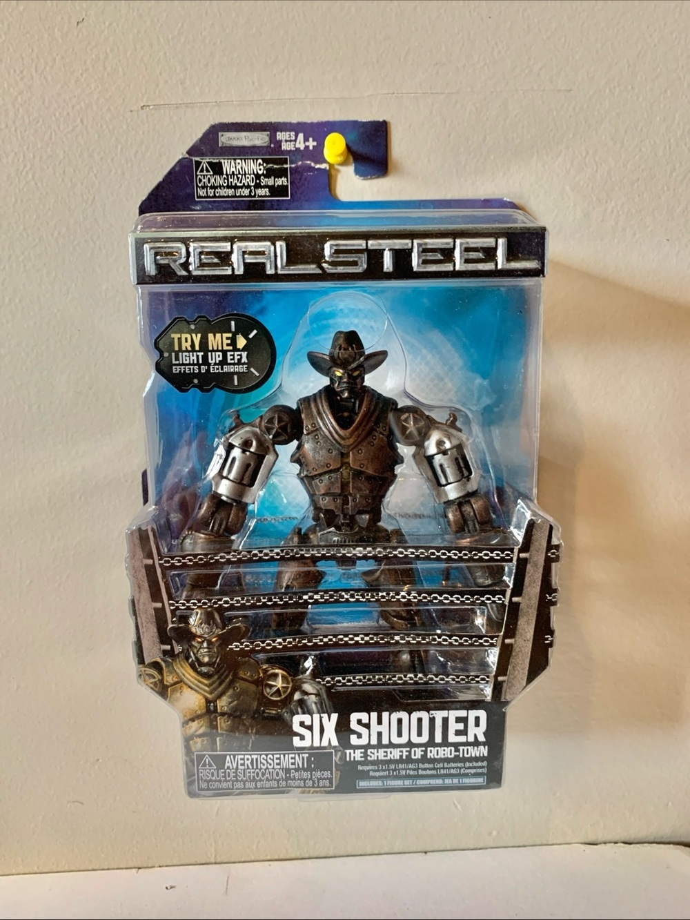 Real Steel Action Figure Six Shooter The Sheriff Of Robo-Town Series 2 New